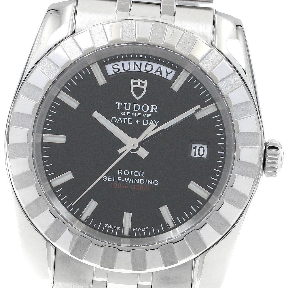 TUDOR Classic Date Day 23010 Black Dial Automatic Men's Watch_886766