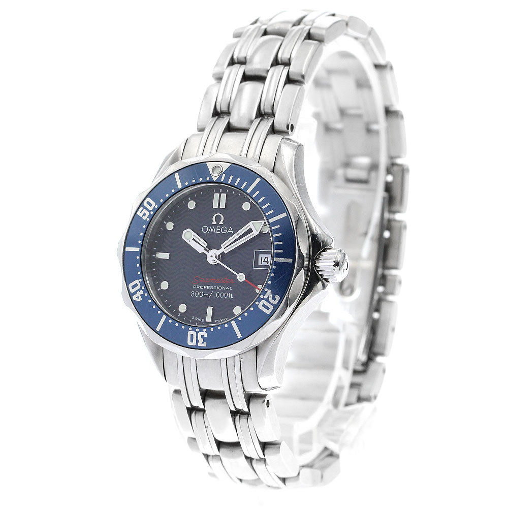 OMEGA Seamaster300 2224.80 Date Navy Dial Quartz Ladies Watch_886821