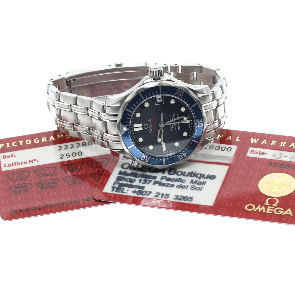 OMEGA Seamaster300 2222.80 Date Co-Axial Navy Dial Automatic Boy's Watch_886830