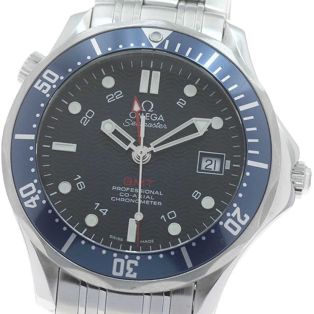 OMEGA Seamaster300 2535.80 GMT Navy Dial Automatic Men's Watch_886834
