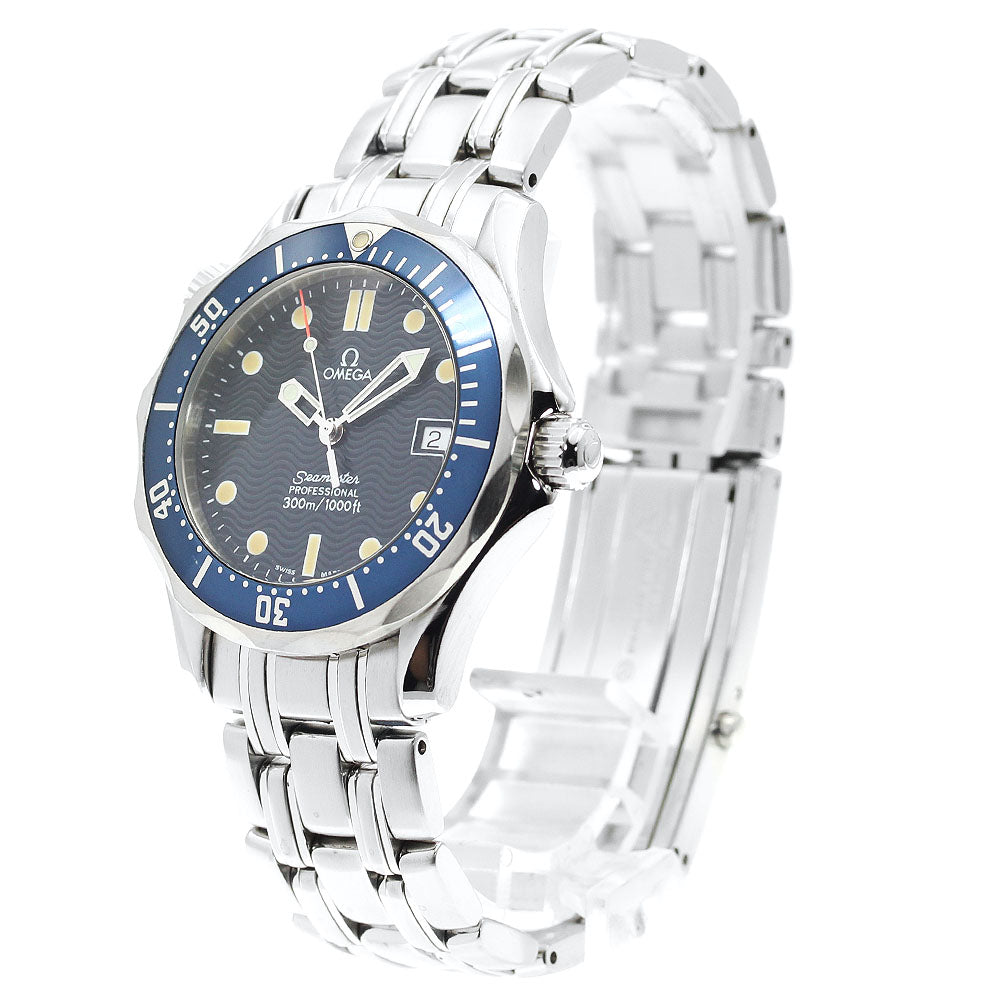 OMEGA Seamaster300 2561.80 Date Navy Dial Quartz Boy's Watch_886841