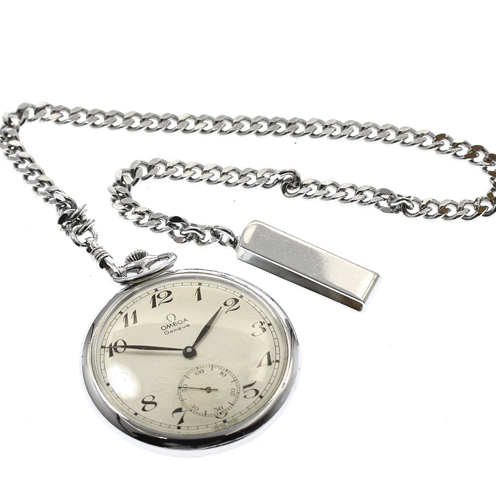 OMEGA Geneve 121.1740 Cal.980 white Dial Hand Winding Men's Pocket watch_886848