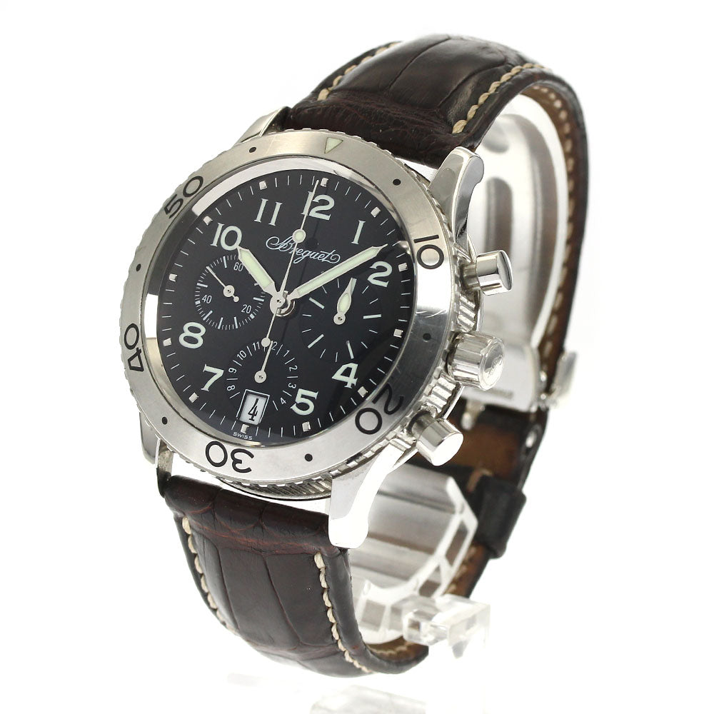 Breguet Transatlantic Type XX 3820 Date Chronograph black Dial Automatic Men's Watch_886880