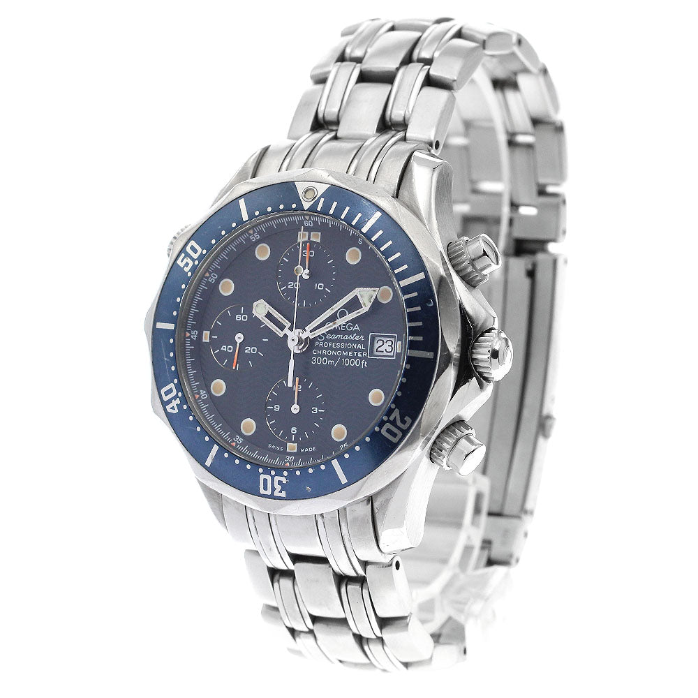 OMEGA Seamaster300 2599.80 Date Chronograph Navy Dial Automatic Men's_886886
