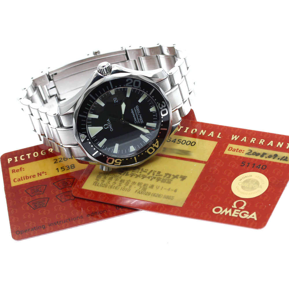 OMEGA Seamaster300 2264.50 Date black Dial Quartz Men's Watch_886894