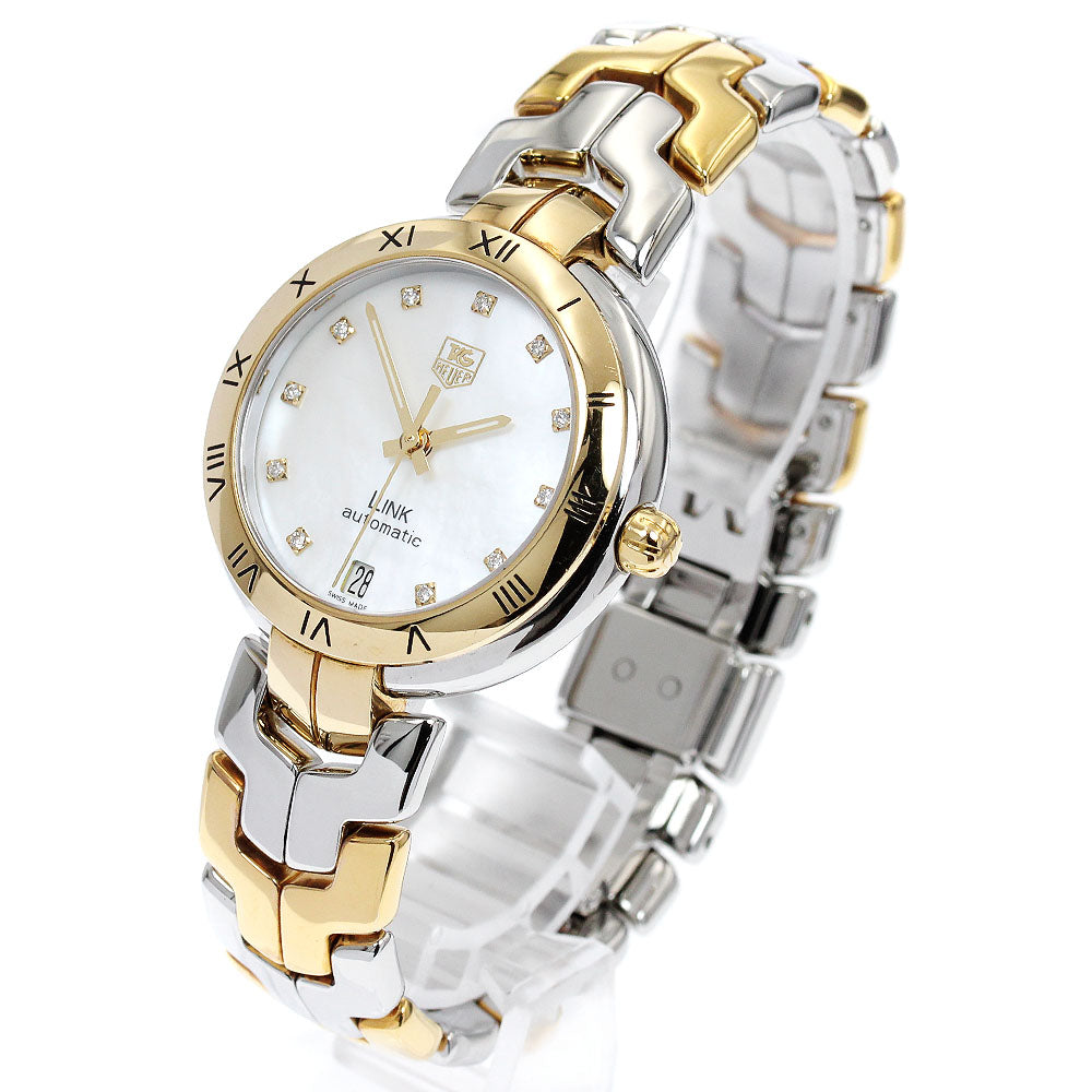 TAG HEUER Link WAT2351 11P Diamond Date White shell Dial Automatic Men's_886924