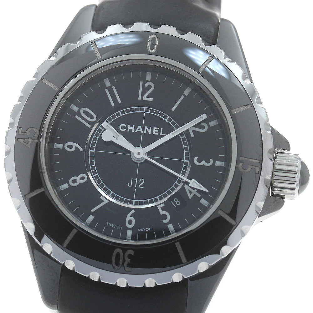 CHANEL J12 H0680 Black Ceramic 33MM Date black Dial Quartz Ladies Watch_886925