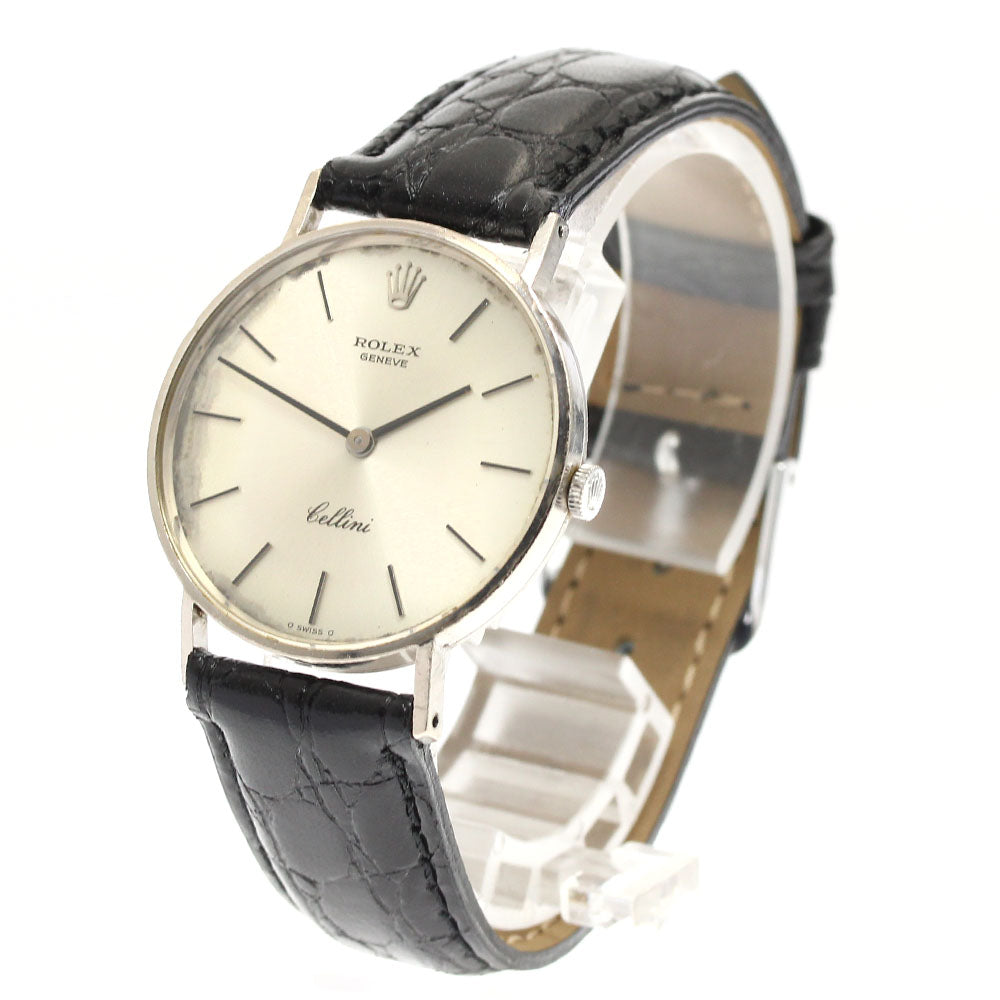 ROLEX Cellini 3833 K18WG cal.1600 Silver Dial Hand Winding Men's Watch_886933