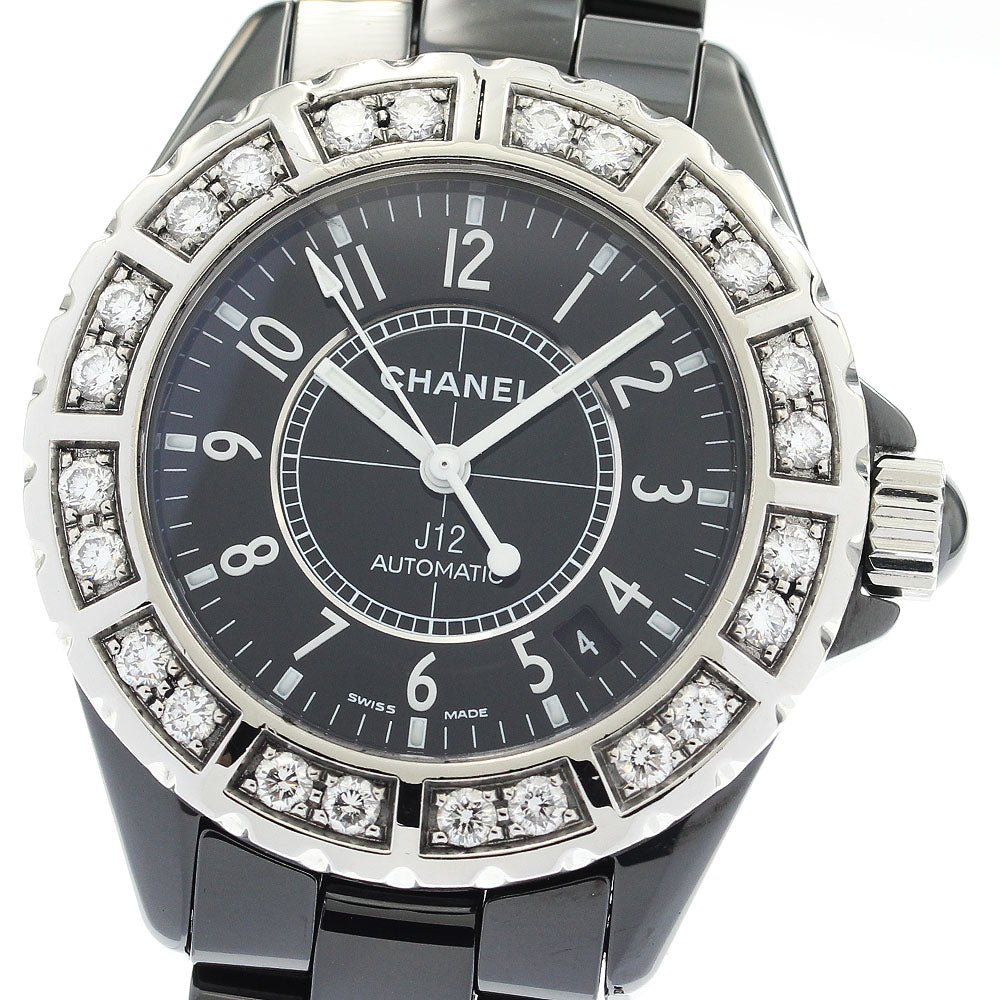 CHANEL J12 H1174 Diamond Bezel black Dial Automatic Men's Watch_886939