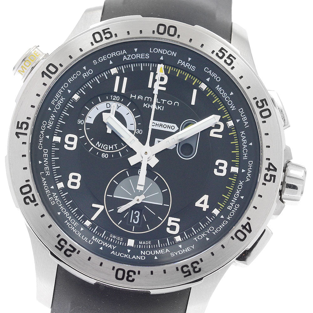 HAMILTON Khaki Aviation Worldtimer Chrono H767140 Quartz Men's Watch_886957