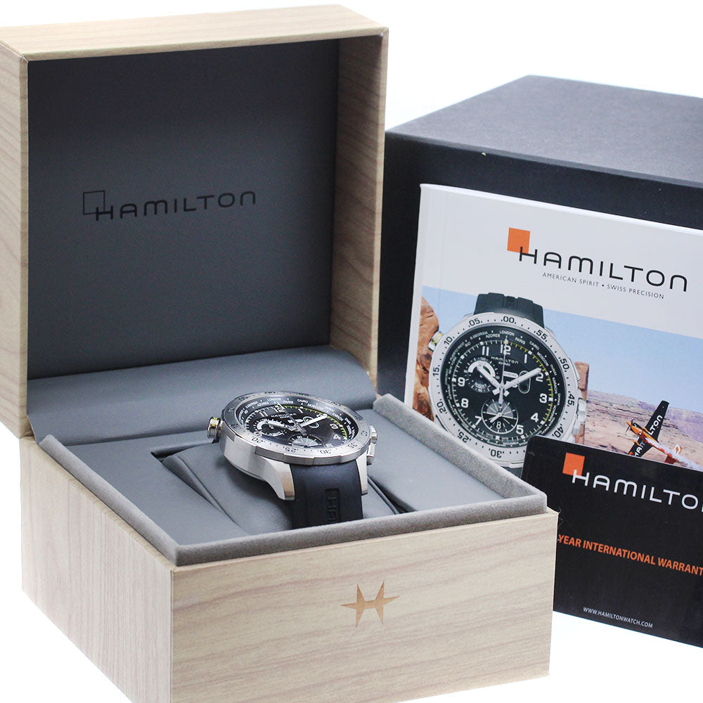HAMILTON Khaki Aviation Worldtimer Chrono H767140 Quartz Men's Watch_886957