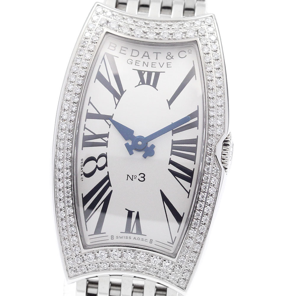 BEDAT&Co No.3 384.031.600 Diamond Bezel Silver Dial Quartz Ladies Watch_886968