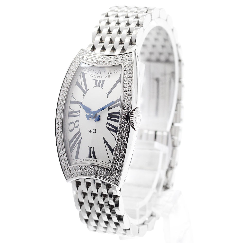 BEDAT&Co No.3 384.031.600 Diamond Bezel Silver Dial Quartz Ladies Watch_886968