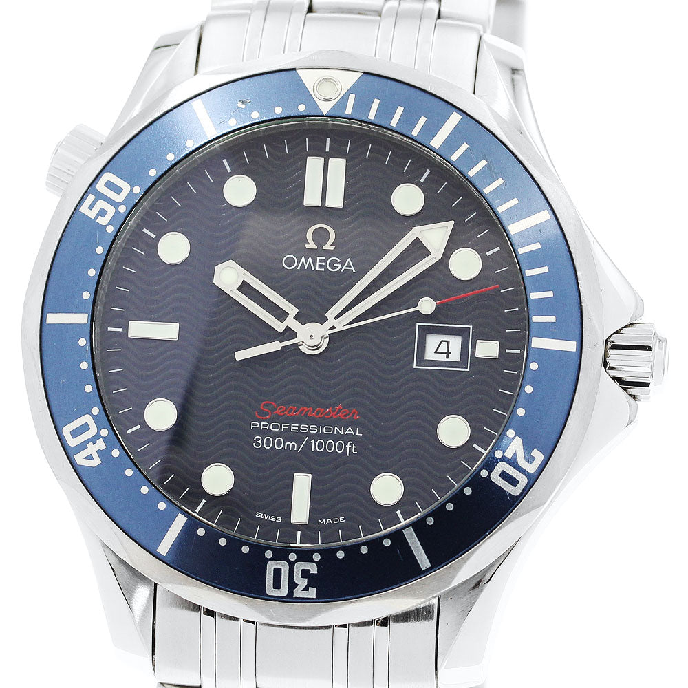 OMEGA Seamaster300 Professional 2221.80 Date Navy Dial Quartz Men's Watch_886970
