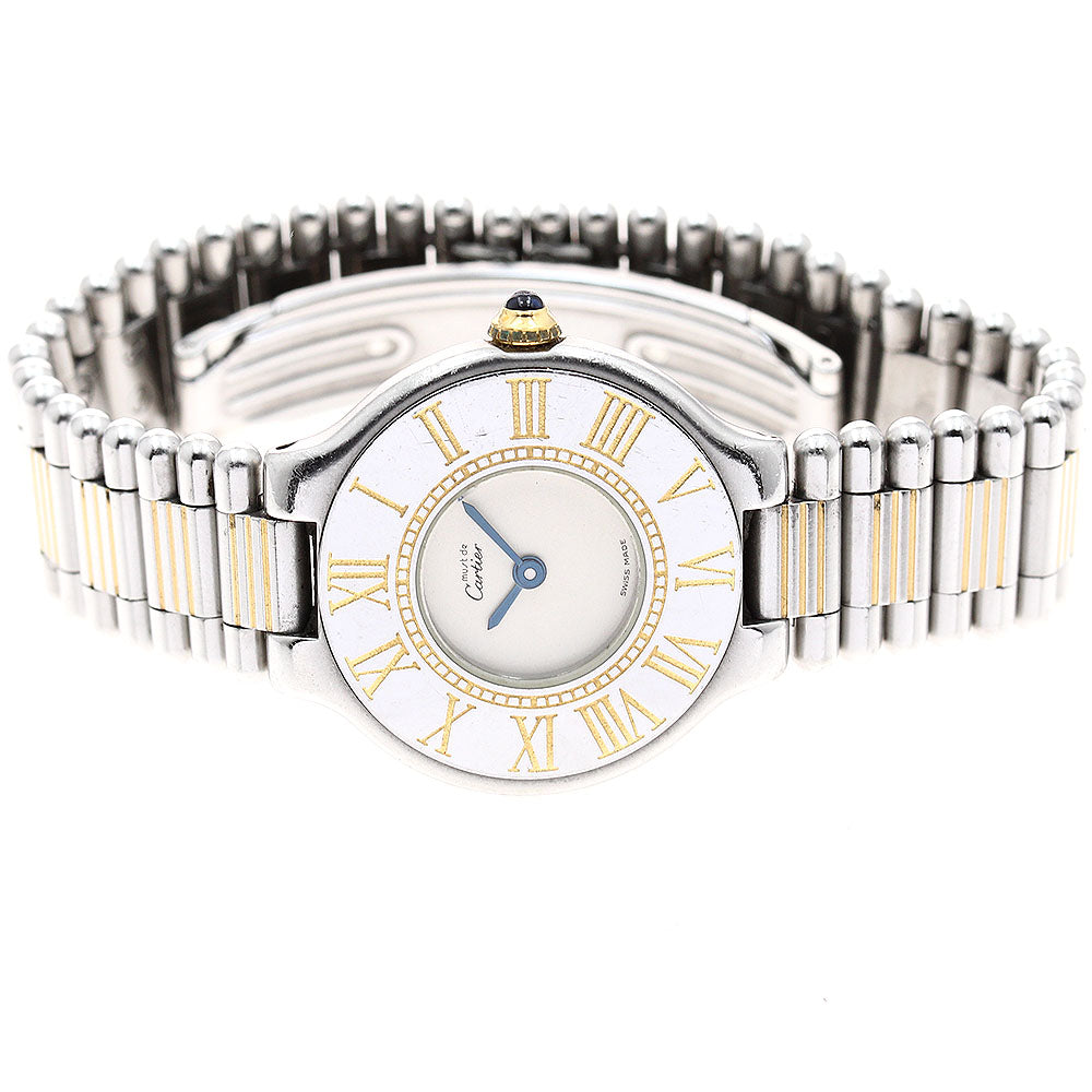CARTIER Must21 Vantian SM 84090171 beige Dial Quartz Ladies Watch_887016