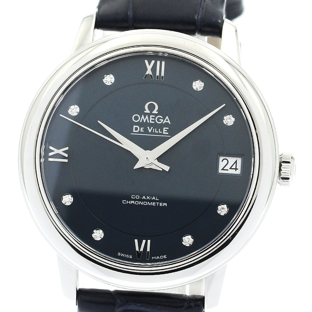 OMEGA De Ville Prestige 424.13.33.20.53.001 Co-axial 8P diamond Navy Dial Automatic Ladies Watch_887026