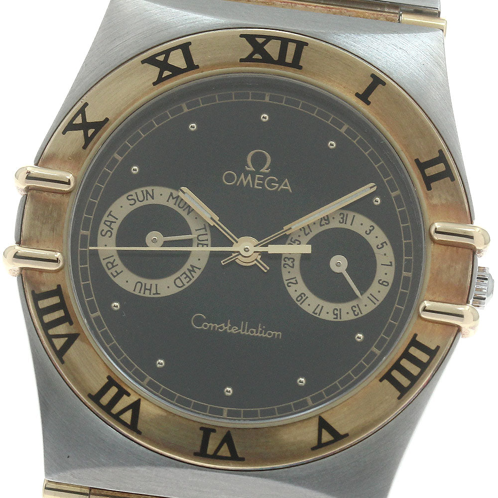 OMEGA Constellation day date full bar black Dial Quartz Men's Watch_887034