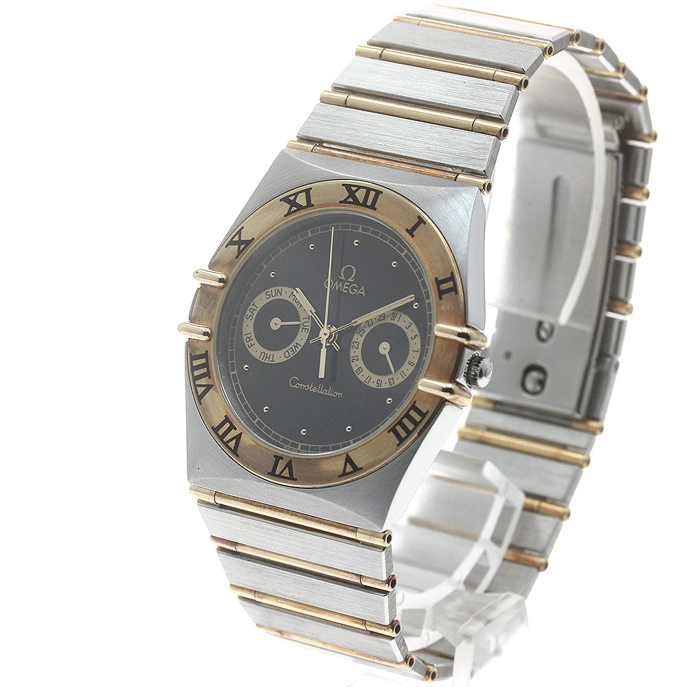 OMEGA Constellation day date full bar black Dial Quartz Men's Watch_887034