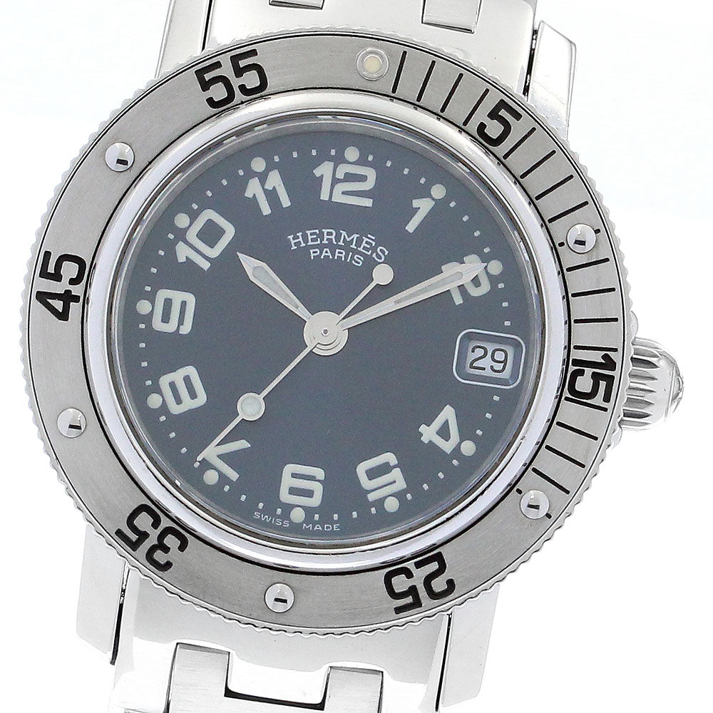 HERMES Clipper diver CL5.210 Date blue Dial Quartz Ladies Watch_887035