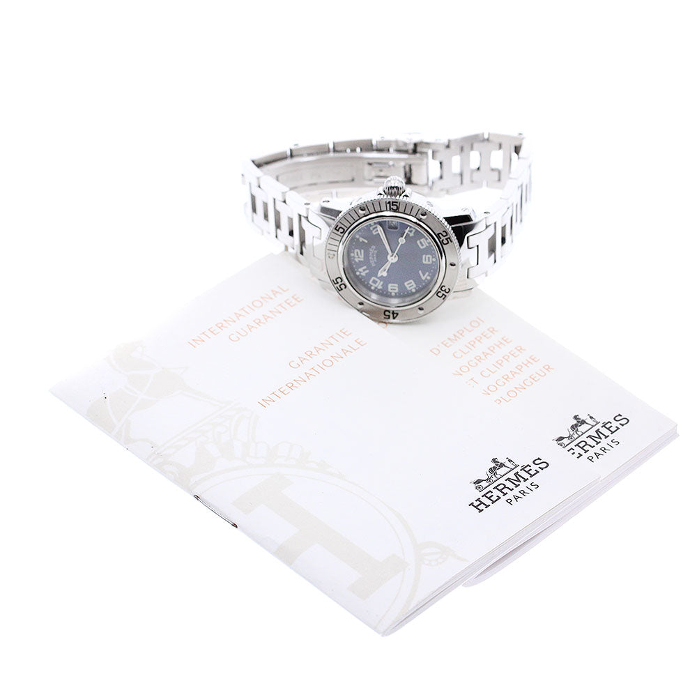 HERMES Clipper diver CL5.210 Date blue Dial Quartz Ladies Watch_887035