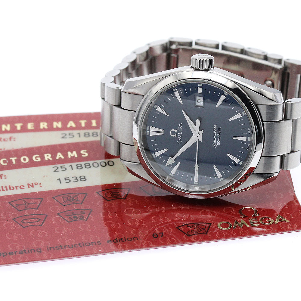 OMEGA Seamaster Aqua Terra 2518.80 Date blue Dial Quartz Boy's Watch_887048