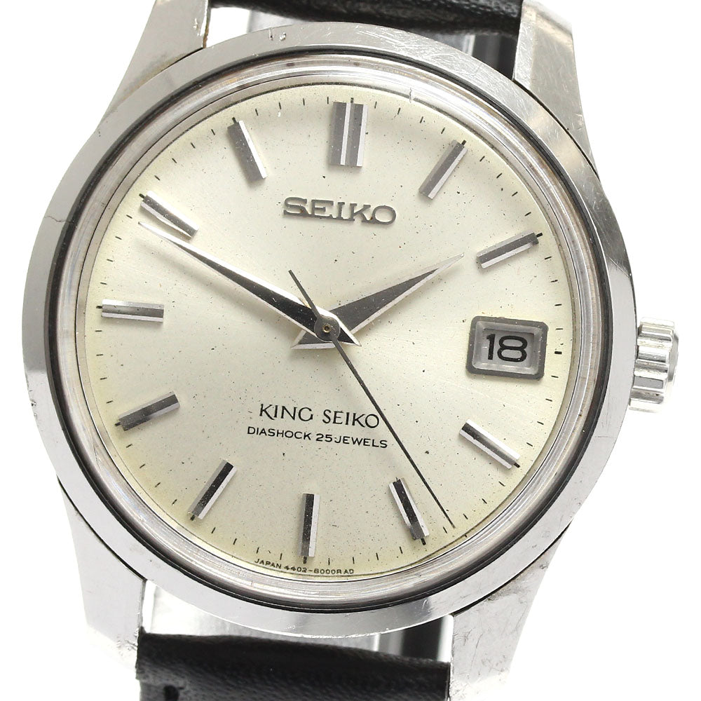 SEIKO King Seiko 4402-8000 Date Silver Dial Hand Winding Men's Watch_887065