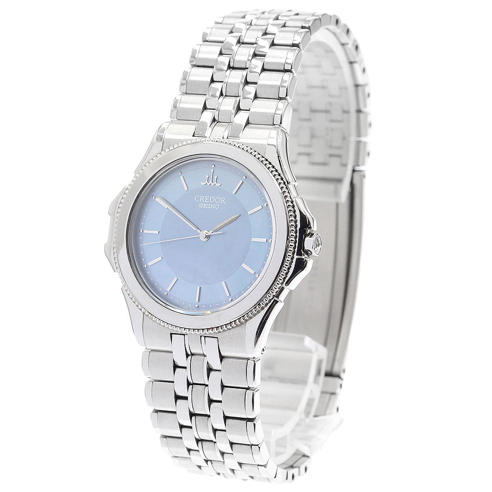 SEIKO CREDOR Pacificique 8J81-6A20 Blue shell Dial Quartz Men's Watch_887068
