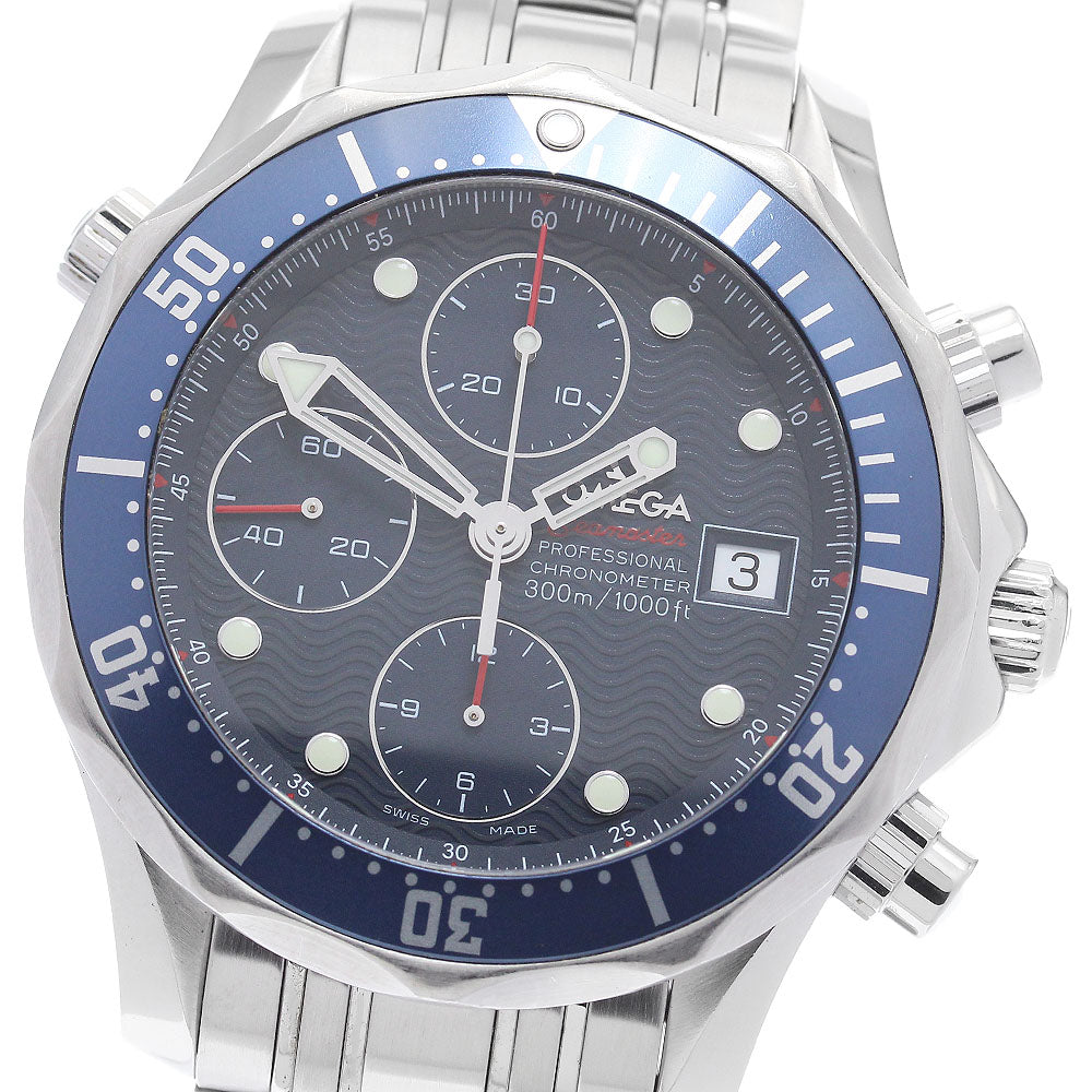 OMEGA Seamaster300 2225.80 Date Chronograph Navy Dial Automatic Men's _887110