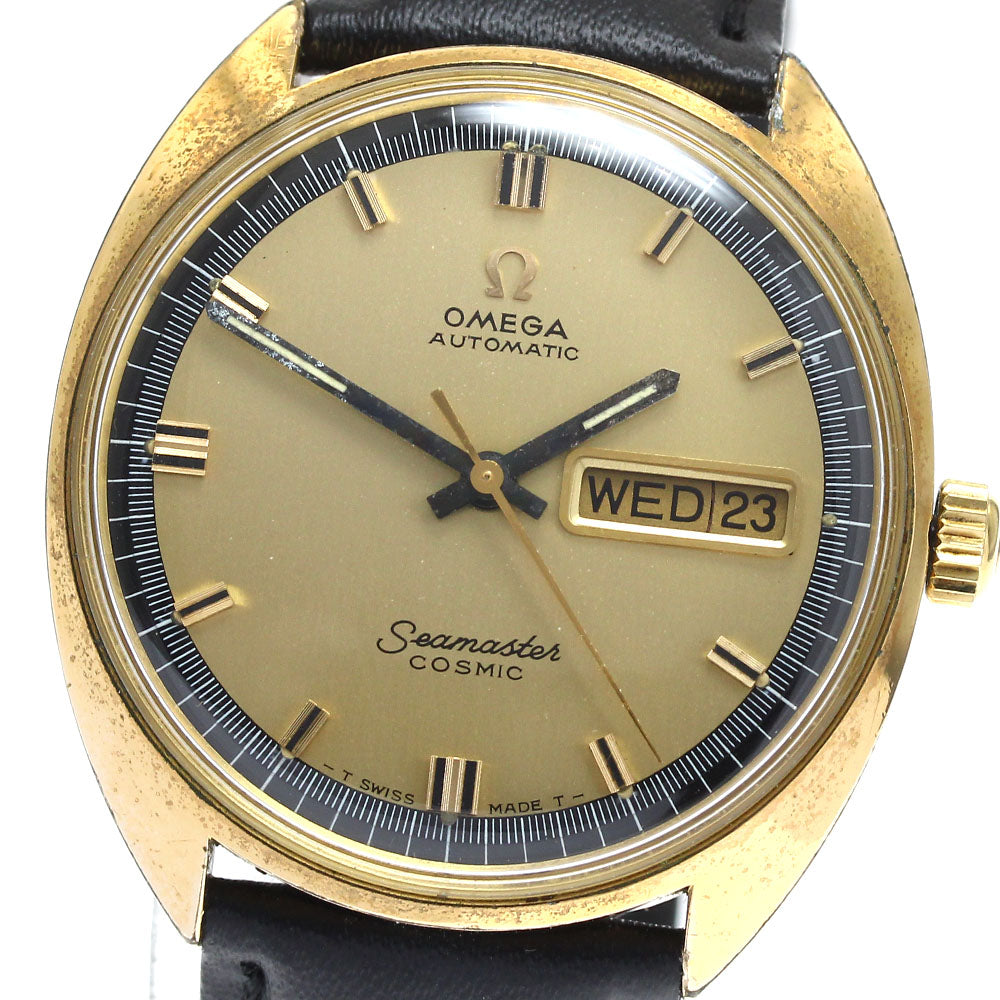 OMEGA Seamaster cosmic Day date gold Dial Automatic Men's Watch_887112