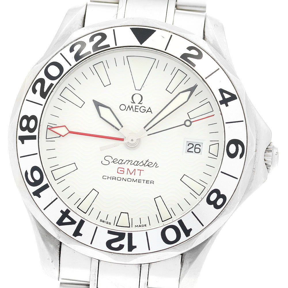 OMEGA Seamaster300 2538.20 GMT date white Dial Automatic Men's Watch_887127