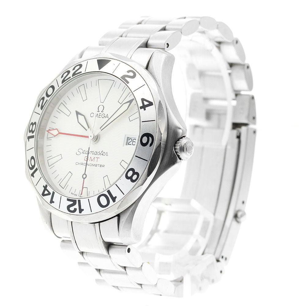 OMEGA Seamaster300 2538.20 GMT date white Dial Automatic Men's Watch_887127