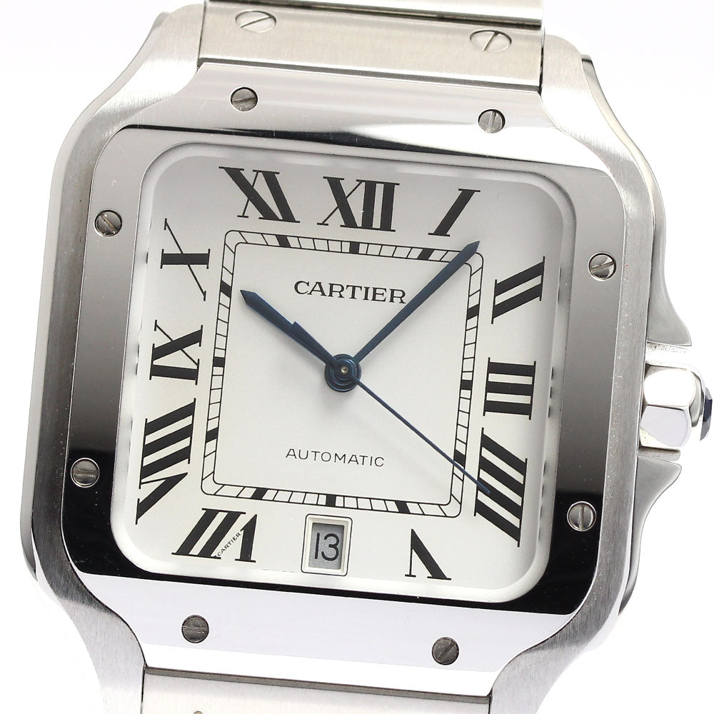 CARTIER Santos de Cartier LM WSSA0009 Date Silver Dial Automatic Men's_887143