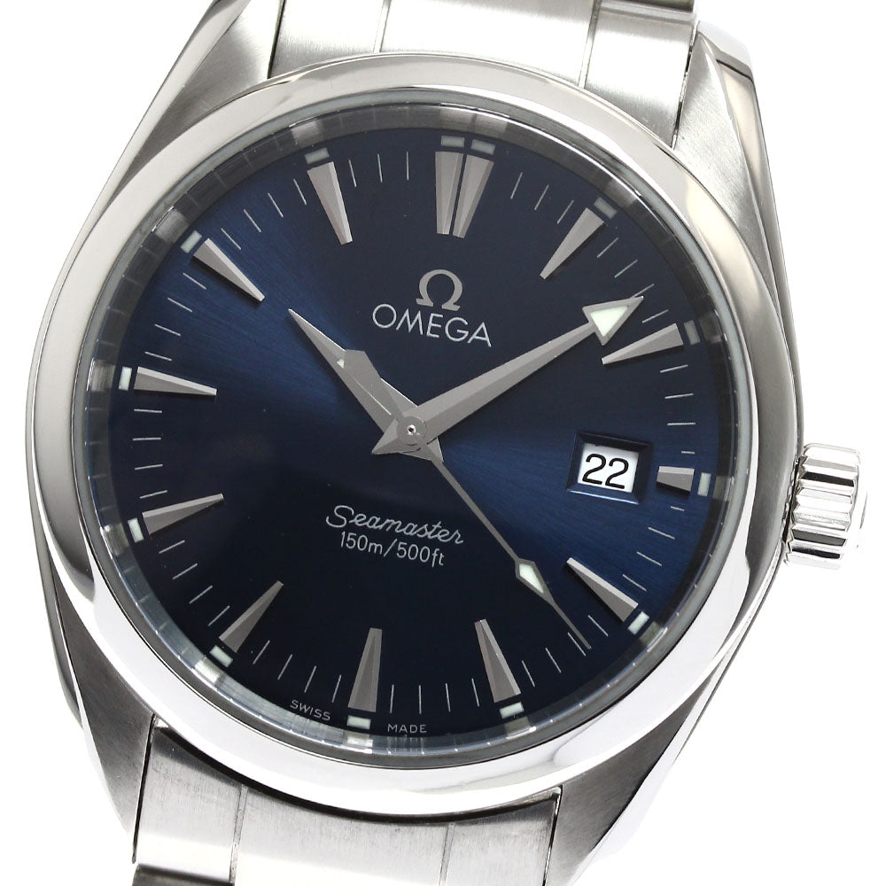 OMEGA Seamaster Aqua Terra 2518.80 Date Navy Dial Quartz Boy's Watch_887146