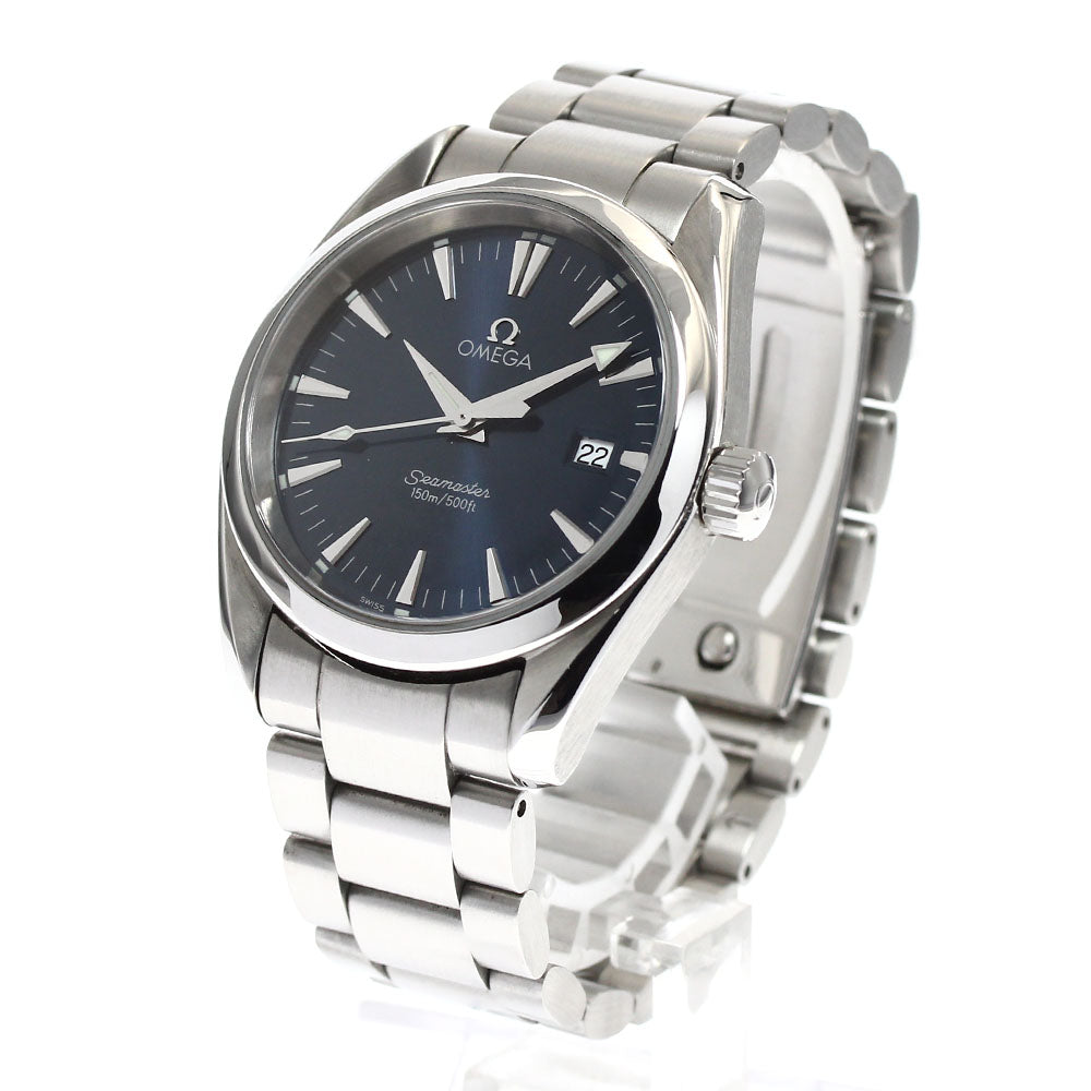 OMEGA Seamaster Aqua Terra 2518.80 Date Navy Dial Quartz Boy's Watch_887146
