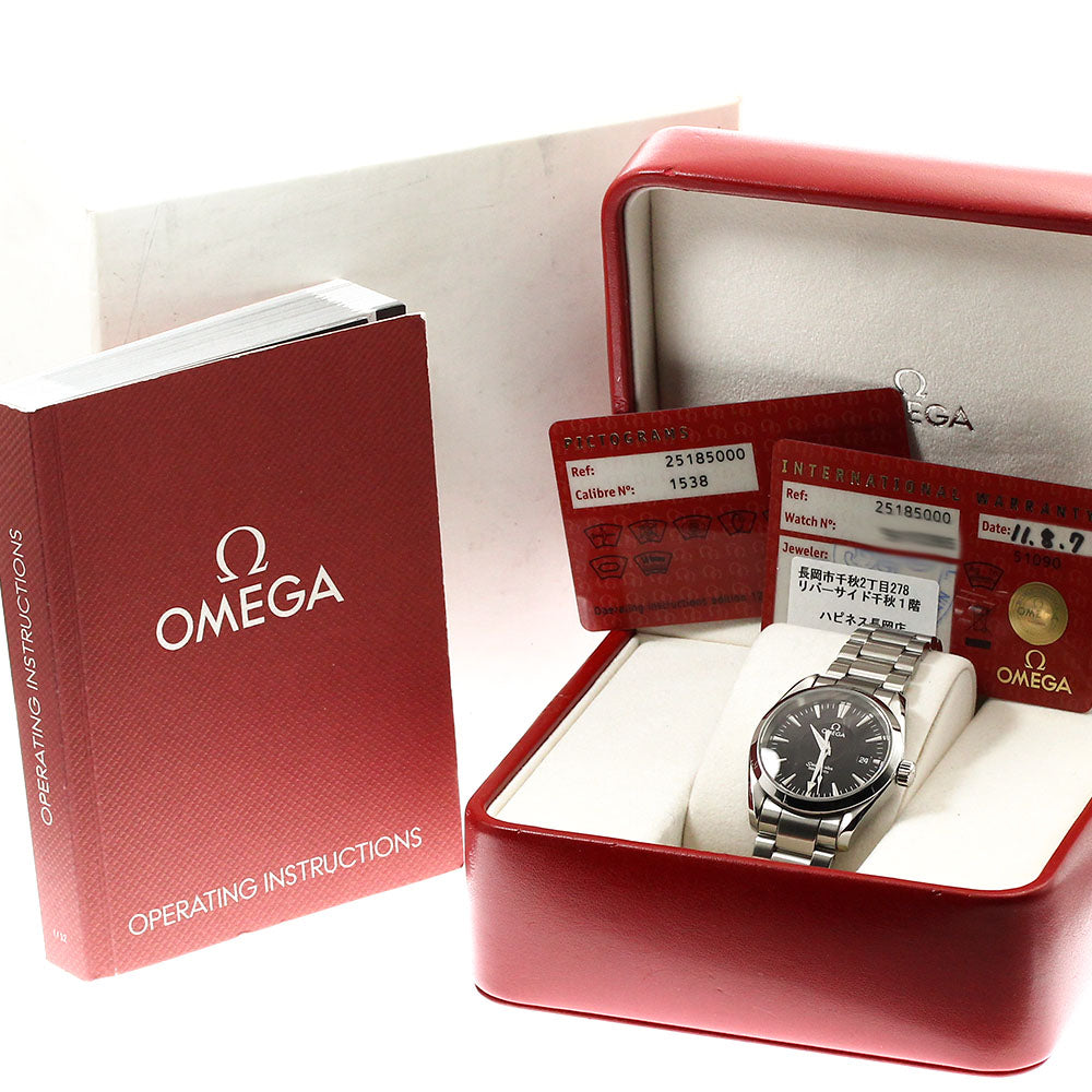 OMEGA Seamaster Aqua Terra 2518.50 Date black Dial Quartz Boy's Watch_887173