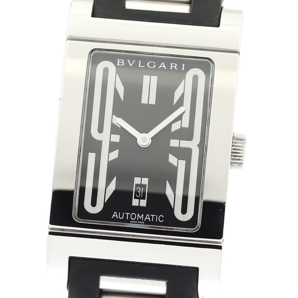 BVLGARI Rettangolo RT45S Date black Dial Automatic Men's Watch_887193