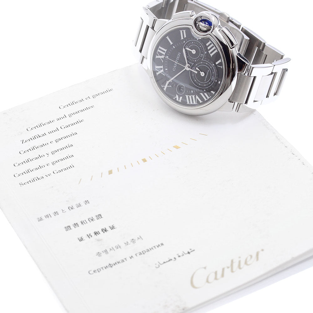 CARTIER Baron Blue LM W6920025 Chronograph gray Dial Automatic Men's _887208