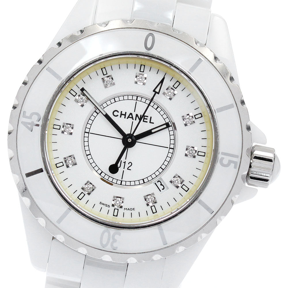 CHANEL J12 H1628 White ceramic 12P diamond white Dial Quartz Ladies Watch_887210