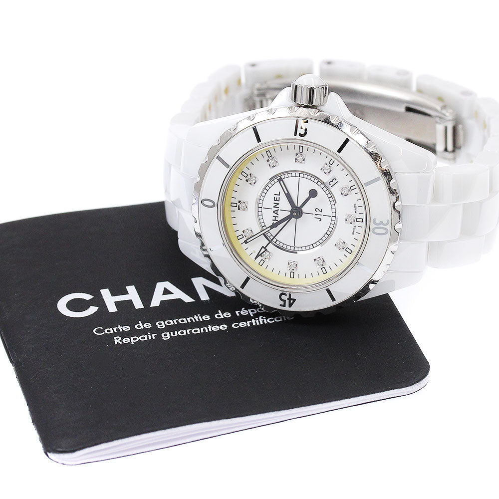 CHANEL J12 H1628 White ceramic 12P diamond white Dial Quartz Ladies Watch_887210