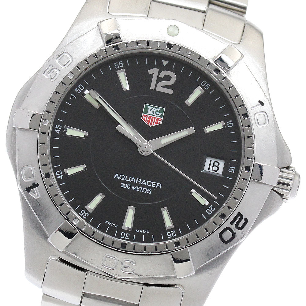 TAG HEUER Aqua racer WAF1110 Date black Dial Quartz Men's Watch_887230