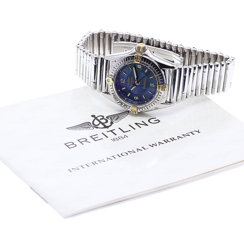 BREITLING Calistino B52045 Date Navy Dial Quartz Ladies Watch_887245