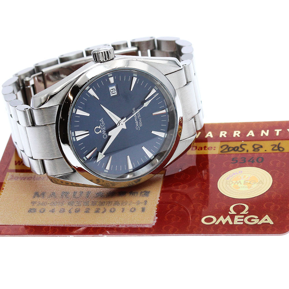 OMEGA Seamaster Aqua Terra 2518.80 Date blue Dial Quartz Boy's Watch_887262