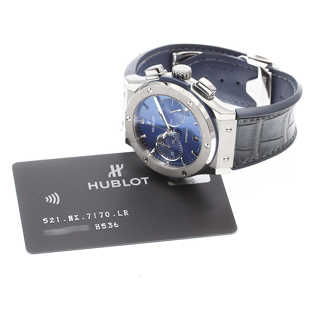 HUBLOT Classic fusion 521.NX.7170.LR Date Chronograph Navy Dial Automatic Men's Watch_887264
