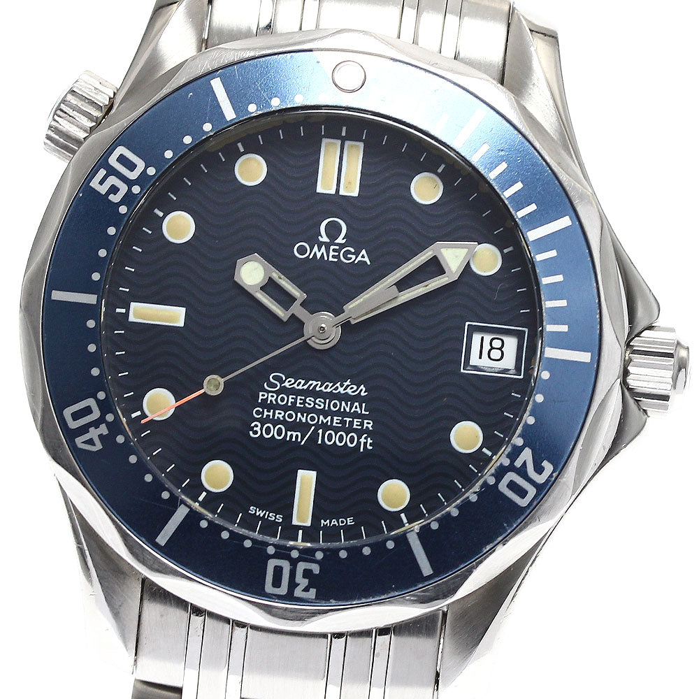 OMEGA Seamaster300 2551.80 Date Navy Dial Automatic Boy's Watch_887269