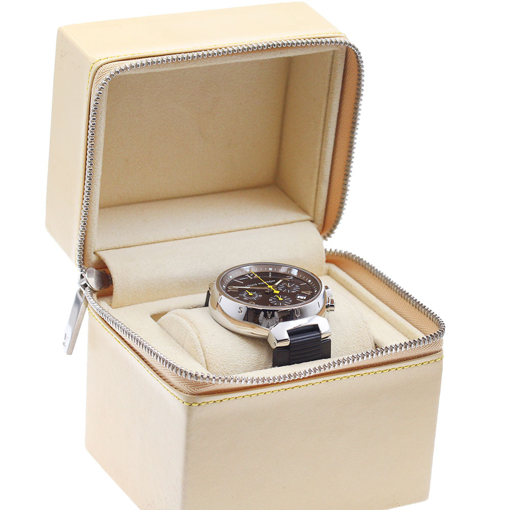 LOUIS VUITTON Tambour Q1121 Chronograph Brown Dial Automatic Men's Watch_887279