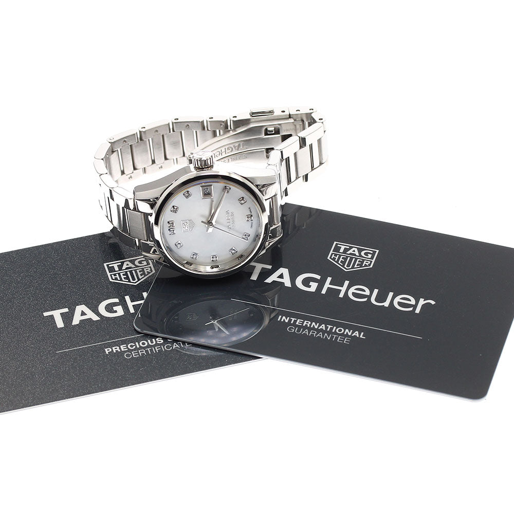 TAG HEUER Carrera Lady Caliber 9 WAR2414.BA0776 Date 12P diamond White shell Dial Automatic Ladies Watch_887286