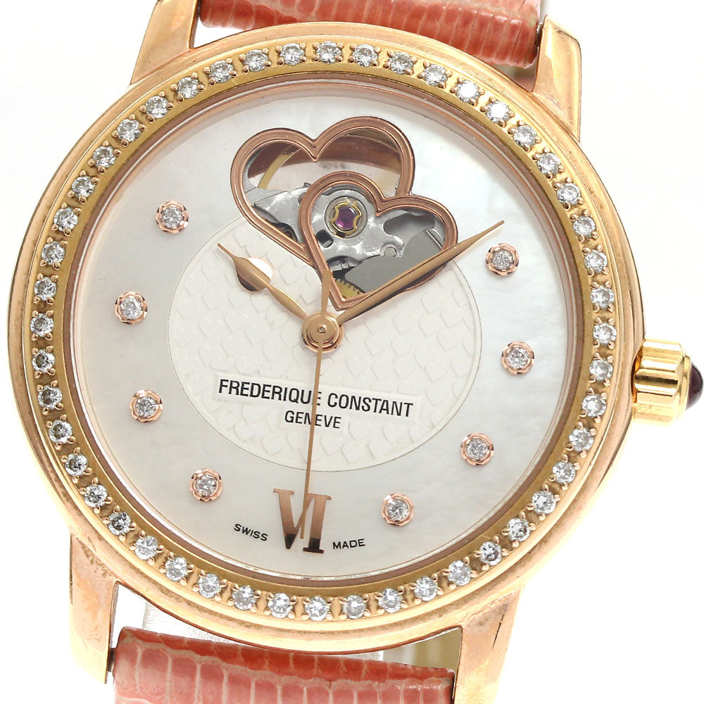 FREDERIQUE CONSTANT Heartbeat FC-303/310X2P4/5/6 Diamond bezel 8P diamond White shell / white Dial Automatic Ladies Watch_887293