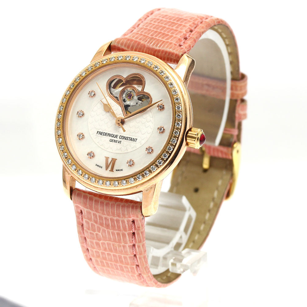 FREDERIQUE CONSTANT Heartbeat FC-303/310X2P4/5/6 Diamond bezel 8P diamond White shell / white Dial Automatic Ladies Watch_887293