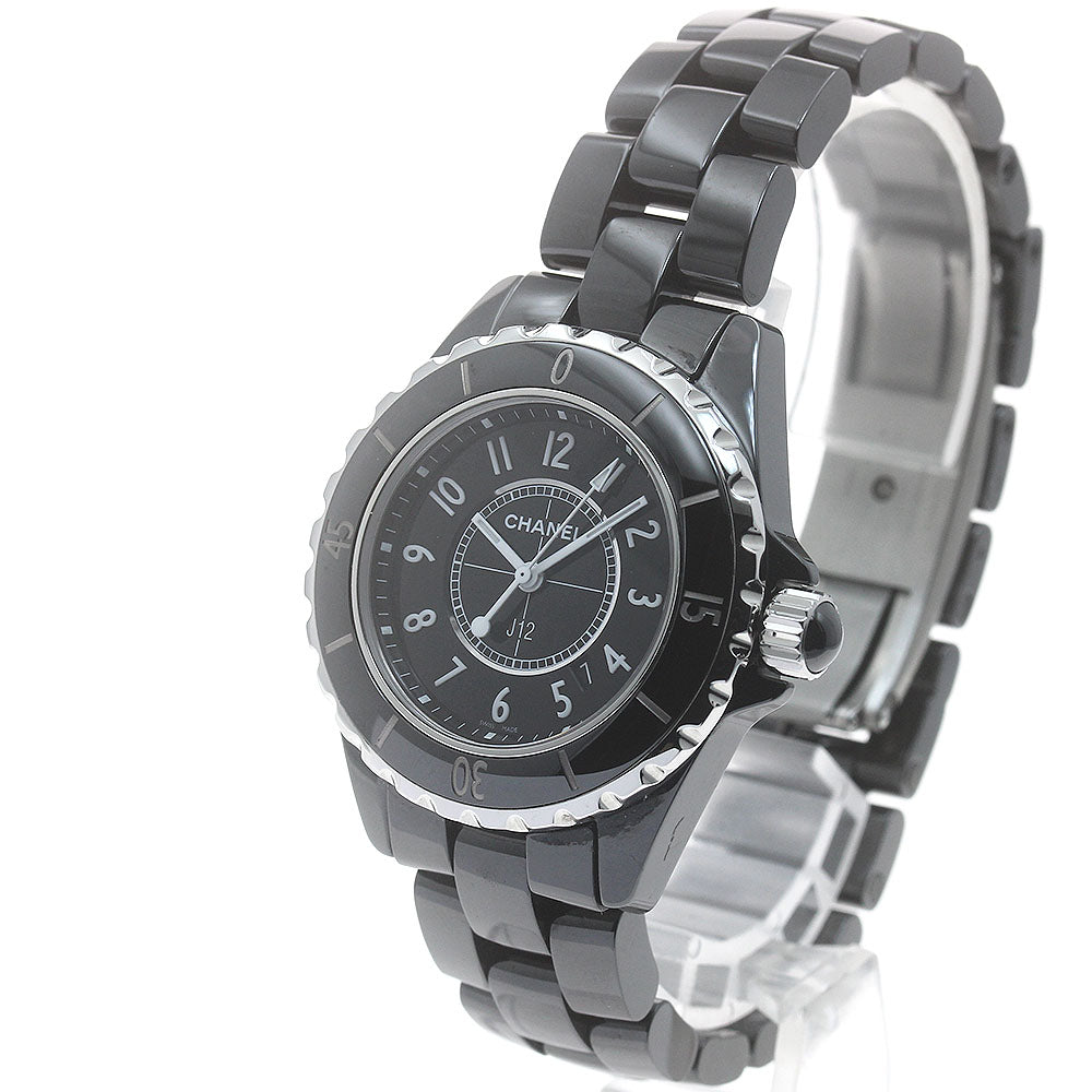 CHANEL J12 H0682 Black Ceramic 33MM black Dial Quartz Ladies Watch_887294