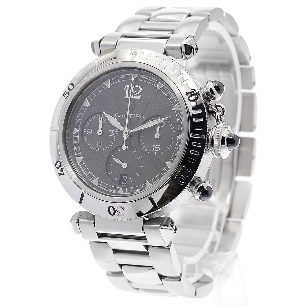 CARTIER Pasha 38 mm W3105155 Chronograph gray Dial Automatic Men's Watch_887310